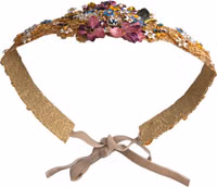 Multicolor Embellished Floral Crystal Wide Waist Belt 4