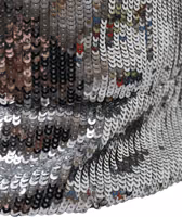 Silver Sequined Nylon Bucket Hat Men 3
