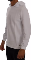White Pullover Hodded Cotton Sweater 2