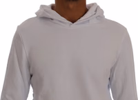 White Pullover Hodded Cotton Sweater 4