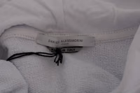 White Pullover Hodded Cotton Sweater 5