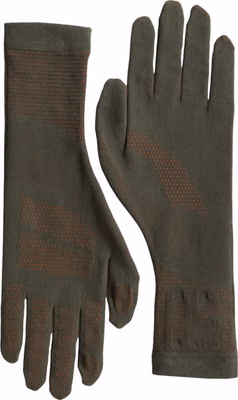 Brown Cotton Stretch Wrist Length Gloves