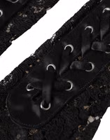 Black Taormina Lace Elbow Length Gloves 3