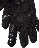 Black Taormina Lace Elbow Length Gloves 4
