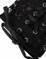 Black Taormina Lace Elbow Length Gloves 5