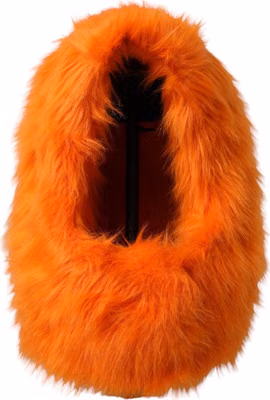 Orange Faux Fur Whole Head Wrap Hat