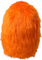 Orange Faux Fur Whole Head Wrap Hat 3