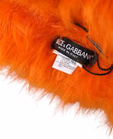 Orange Faux Fur Whole Head Wrap Hat 5