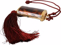 Brown Leopard Mini Mirror Tassel Make Up Holder Bag 1
