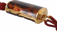 Brown Leopard Mini Mirror Tassel Make Up Holder Bag 3