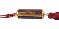 Brown Leopard Mini Mirror Tassel Make Up Holder Bag 4