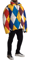 Multicolor Windbreaker Puffer Jacket Men 2