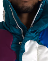 Multicolor Floral Windbreaker Puffer Jacket 4