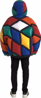 Multicolor Quilted Hooded Puffer Jacket 3