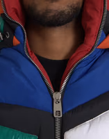 Multicolor Quilted Hooded Puffer Jacket 4