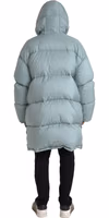 Light Blue Quilted Hooded Puffer Jacket Men 3