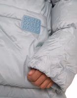 Light Blue Quilted Hooded Puffer Jacket Men 5