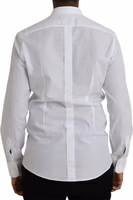 White Logo Cotton Men Dress GOLD Shirt 3