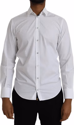 White Cotton Long Sleeve Dress MARTINI Shirt