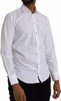 White Cotton Long Sleeve Dress MARTINI Shirt 2