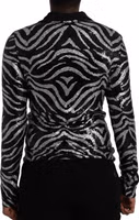 Black Silver Sequined Polyester Sweater 3