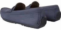 Blue Calf Leather Slip On Moccasin Shoes 3