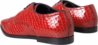 Red Textured Varnished Derby Men Formal Shoes 3