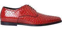 Red Textured Varnished Derby Men Formal Shoes 5