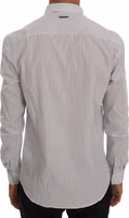 White Blue Striped Casual Cotton Regular Fit Shirt 3