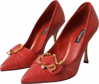 Red Devotion Leather Heels Pumps Shoes 2