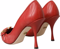 Red Devotion Leather Heels Pumps Shoes 3