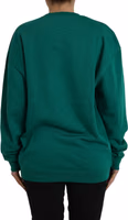 Green Cotton Logo Print Long Sleeves Pullover Sweater 3
