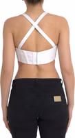 White Viscose Bustier Sleeveless Cropped Top 3