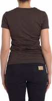 Brown Crewneck 2017 Motive Print T-shirt 3