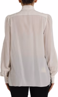 Off White Long Sleeve Button Down Blouse Top 3