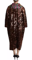 Multicolor Sequined Long Coat Jaquard Jacket 5