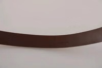 Cream Beige Gold Buckle Waist Leather Belt 5