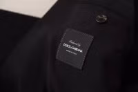 Black Wool Slim Fit Coat Jacket Blazer 1
