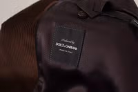 Brown Corduroy Slim Fit Coat DG Logo Blazer 2