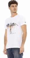 White Cotton Men T-Shirt 2