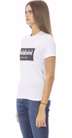 White Cotton Women T-Shirt 3