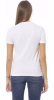 White Cotton Women T-Shirt 4