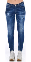 Blue Cotton Women Jeans 1