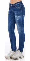 Blue Cotton Women Jeans 2