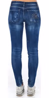Blue Cotton Women Jeans 4