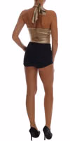 Gold Silk Stretch Romper Body 4