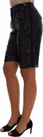 Black Sequined Fashion Shorts 2