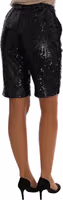 Black Sequined Fashion Shorts 3