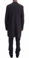 Gray Wool Stretch 3 Piece Two Button Suit 3
