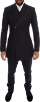 Gray Wool Double Breasted 3 Piece Suit 1